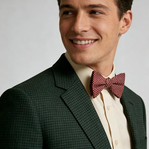 Image of 100% Silk Mens Bowtie Self Tie Bow Tie Bowtie Tuxedo Wedding Solid Color Formal Bow Ties for Man Many Colors