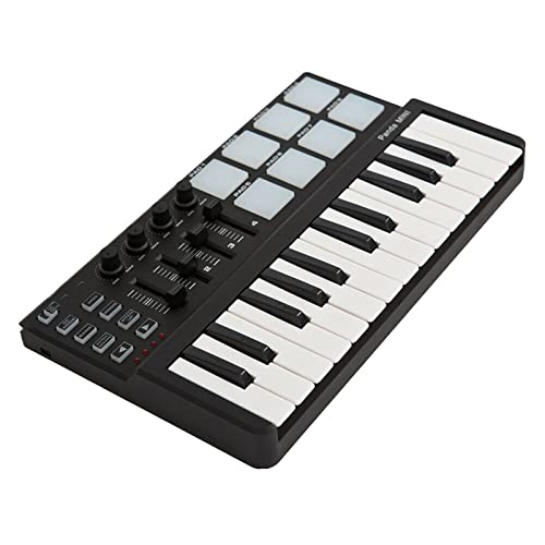 SHUNTIAN ピアノ USB MIDIカラードラムパッドとキーボード ミディコントローラー25キーサポート 電子ピアノキーボード の商品画像 1