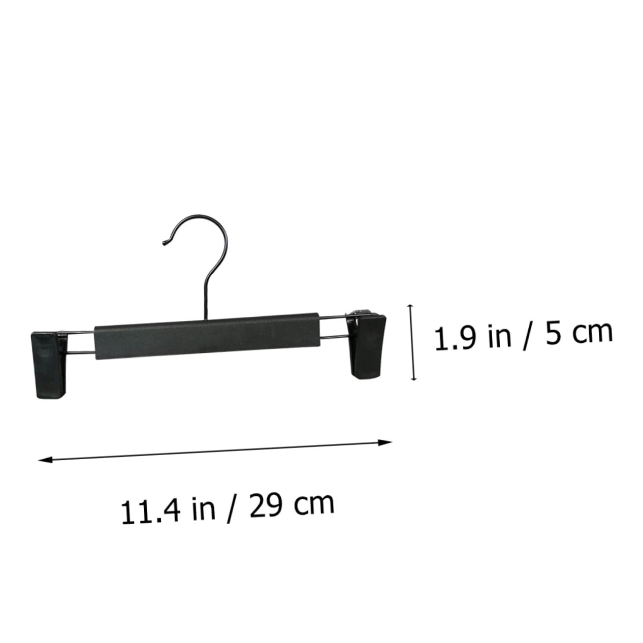 Alipis 10Pcs Adjustable Pants Hangers with Non Slip Clips and Hooks Clothes Storage for Closet Organization Space Saving Design for Pants Skirts and More