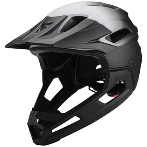 Casque de vélo de montagne intégral amovible et réglable noir avec filet anti-insectes