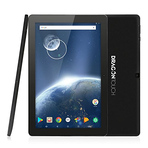 Dragon Touch X10 Tablet 10.1 inch Android Tablet 2GB RAM 16GB Nand Flash Android 7.0 Nougat, 10 Inch Quad Core 800x1280 IPS Display with Micro HDMI Slot