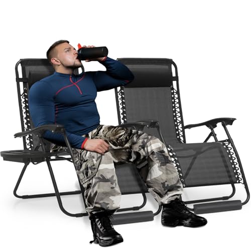 Monibloom A15-LC-003-2P-BK-29-FP 29-Inch Oversized Zero Gravity Chairs Set Of 2 cover