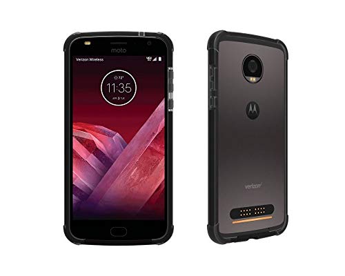 Moto Z Play Droid Verizon OEM Two-Tone Bumper Case Cover- Black