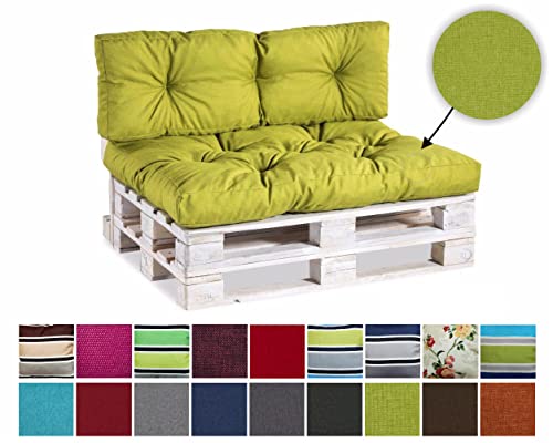 Gutekissen® Cojines para palets Cojines para palets PPI (Respaldo 120x40, gesteppt Color Lima) - imagen 2