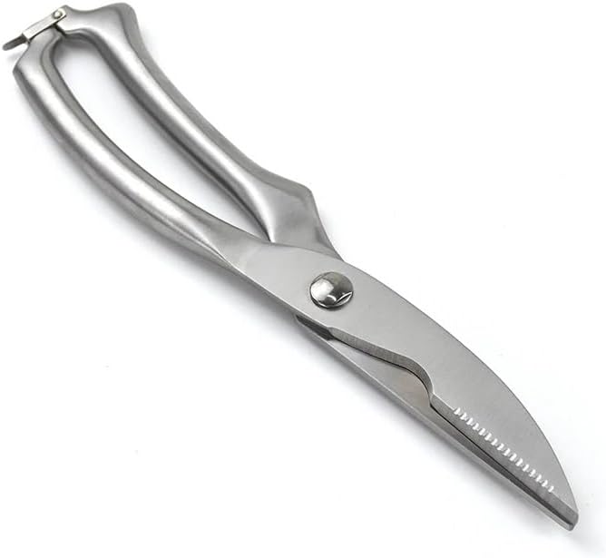 Kitchen Scissors, Scissors Kitchen Accessories Multifunctional Stainless Steel Scissor for Chicken Bone Fish Shears Kitchen Tool, 10 inch, Grey