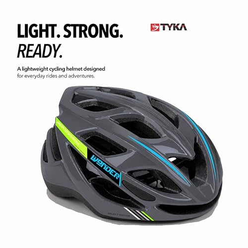 Image of Tyka Cycle Helmet | Adjustable Protective Helmet for Cycling, Skating & Scootering | Lightweight Breathable Multi-Sport Helmet with Safety Padding for Boys & Girls (Grey, Large (58-62 cms))