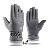 Guantes Calor Guante Cálidos de Invierno para Hombres y Mujeres, 1 par (Gris)