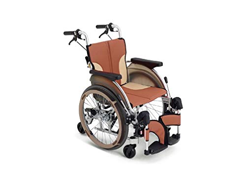 MiKi(ミキ)アルミ製自走型車椅子 【新スキット】SKT-500 コンパクト6輪 (シート色:ブラウン)