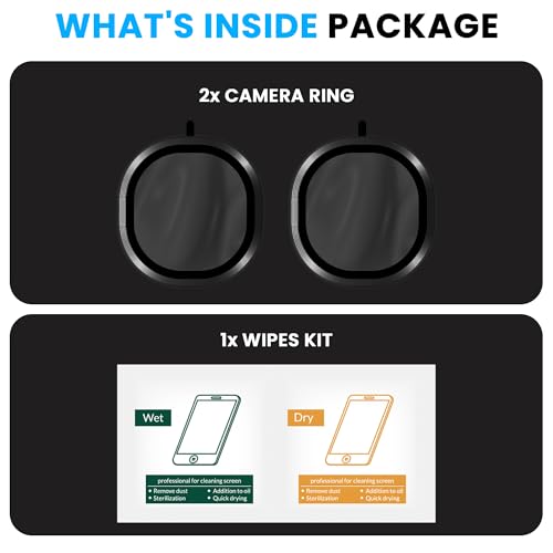 Image of FIRST MART Black Camera Ring Guard Protector for Vivo Y31 Pro | Tempered Glass with Metal Alloy Rings, HD Clear, Scratch Resistant, Case-Friendly | Pack of 1