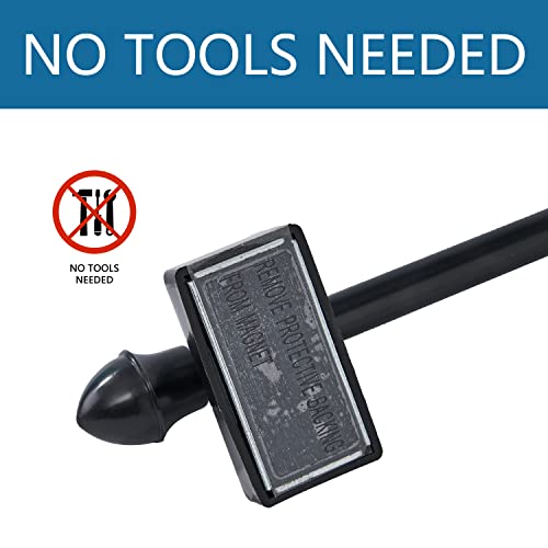 Boom Jog Magnetic Curtain Rods For Metal Doors,No Tools Required,Multi-Use Adjustable Appliance For Windows Iron Steel Places,09-16 Inch,4 Pack,Black thumb #1