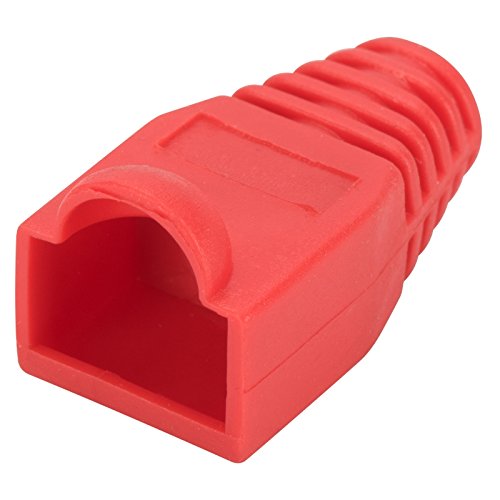 WP CABLING - Funda para Conector Rj45 8p8c con sujetacables, Rojo