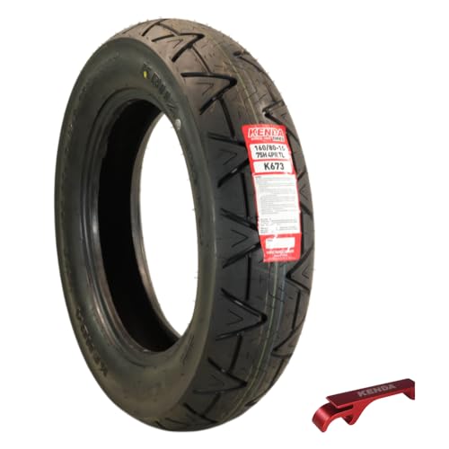 Kenda Kruz K673 150/80H-16 (71H) Rear Motorcycle Tire - Bias Ply Tubeless DOT Approved High-Mileage Cruiser Tire with Excellent Wet Grip and Stability (150-80H-16 71H) Includes Kenda Keychain