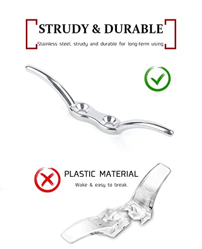 image for Atibin Deck Hardware Dock Cleats Steel Stainless Kayak Boat Cleat Mari