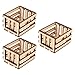 Zerodeko 3PCS Miniature Dollhouse Crate, Wooden Milk Crate Fruit Basket, Dollhouse Landscape Ornament for Dollhouse Fairy Garden Decoration