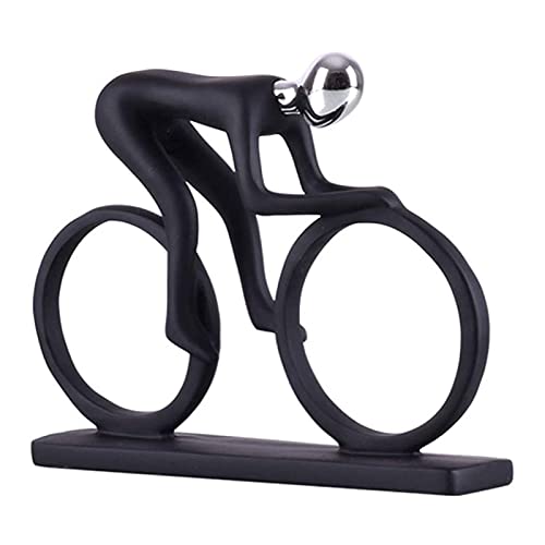 HGFG Bicycler Cyclist Statue, Bicycle Athlete Sculpture, Bicycle Rider Statue, Bike Racer Rider Figurine, Office Living Room Decor (A)