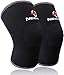 NeoAlly Knee Sleeves for Crossfit Weightlifting Powerlifting Squats Cross Training Workout - High Strength Knitted Fabric Advanced Alternative to 7mm Neoprene Knee Sleeve, Black, Large