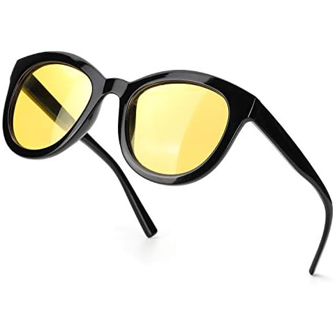 FIMILU Polarized Night-Driving Glasses for Women, Anti-Glare-Lens Night-Vision Glasses for Driving, Rainy, Foggy Cover