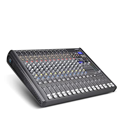 Consola de mezcla de sonido, Profesional PRO 12 canales con 256 DSP Efectos de sonido Mezclador de...