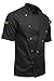 strongAnt® - Veste de Cuisine Chef Noire Homme Professionnel Manches Courtes Noir M