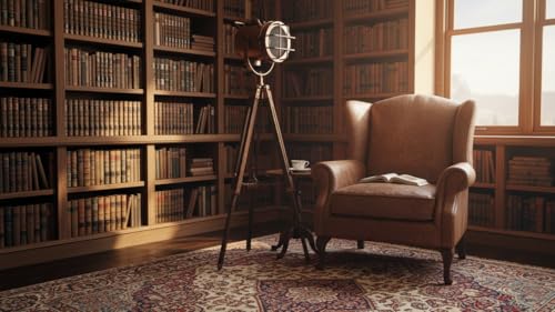 THOR INSTRUMENTS Handmade Copper Floor lamp W/Wooden Tripod Nautical Modern searchlight Home & Office Decorative Rustic Vintage Home Decor Gifts - Image 4