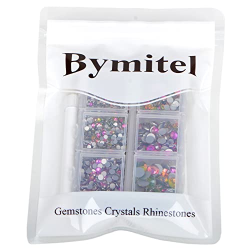 Image of 5000 Pieces 5000 Pieces False Nail Rhinestones Non-Hotfix Non-Magnetic Round Crystals Glass Flatback Rhinestones for DIY Jewelry Making with a Picking Pen (6 Sizes)