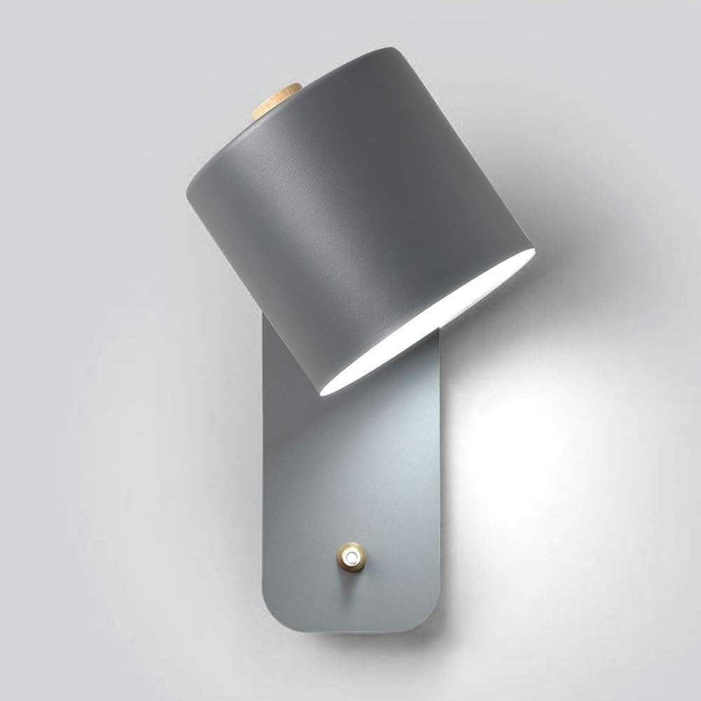 TONFON Rotatable Wall Lamp with Push Button Switch Bedroom Bedside Reading Wall Light Modern Metal Wall Sconce for Living Room Study Room Dining Room Hallway Stairs Hall Restaurant Wall Mounted Lamp(A