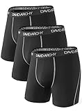 DAVID ARCHY Mens Underwear Mesh Quick Dry Boxer Briefs Sports Breathable Underwear in 3 Pack No Fly (L, Black - Mesh No Fly)