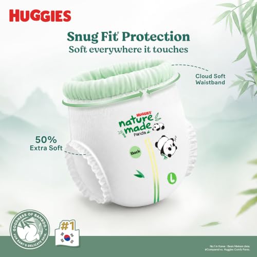 Image of Huggies Naturemade Premium Ultra-thin Bamboo diapers XL 20pc,12hr lock