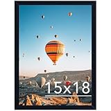 JCJMY 15x18 Picture Frame Black for Poster Photo Picture, Horizontal and Vertical Formats for Wall Hanging, 15 x 18 Wall Gallery Poster Photo Frame for 15 by 18 Photos Posters, Black
