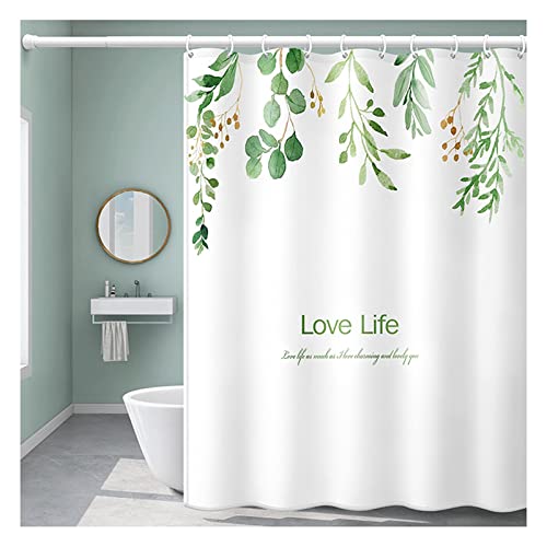 Rideau de douche imperméable en polyester avec crochets inclus 80x180 cm