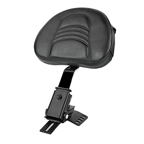Adjustable Plug-in Driver Rider Backrest Mounting kit for Harley 1997-2019 Touring Models Road King, Street Glide, Road Glide, Electra Glide (Black Mount)