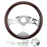 [Compatibilidad universal] adecuada para autos clásicos con radios de acero inoxidable cepillado, proporcionando un toque nostálgico.