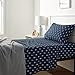AmazonBasics Easy-Wash Microfiber Kid's Bedding Sheet Set - Twin, White Anchors