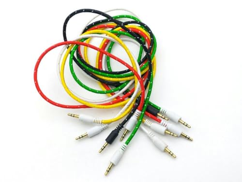 Cable auxiliar estéreo macho a macho 3.5 mm 1M x5 miniatura 1