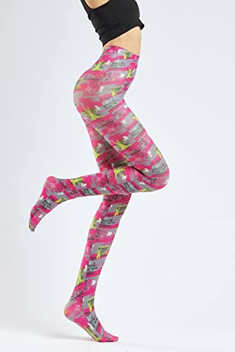 Image of Sahabowi Women's Sheer Tights, Digital Print Designs Stockings