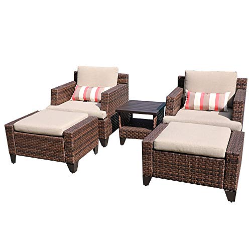 Buy SUNSITT 5Piece Outdoor Patio Furniture Set, Rattan Patio Lounge