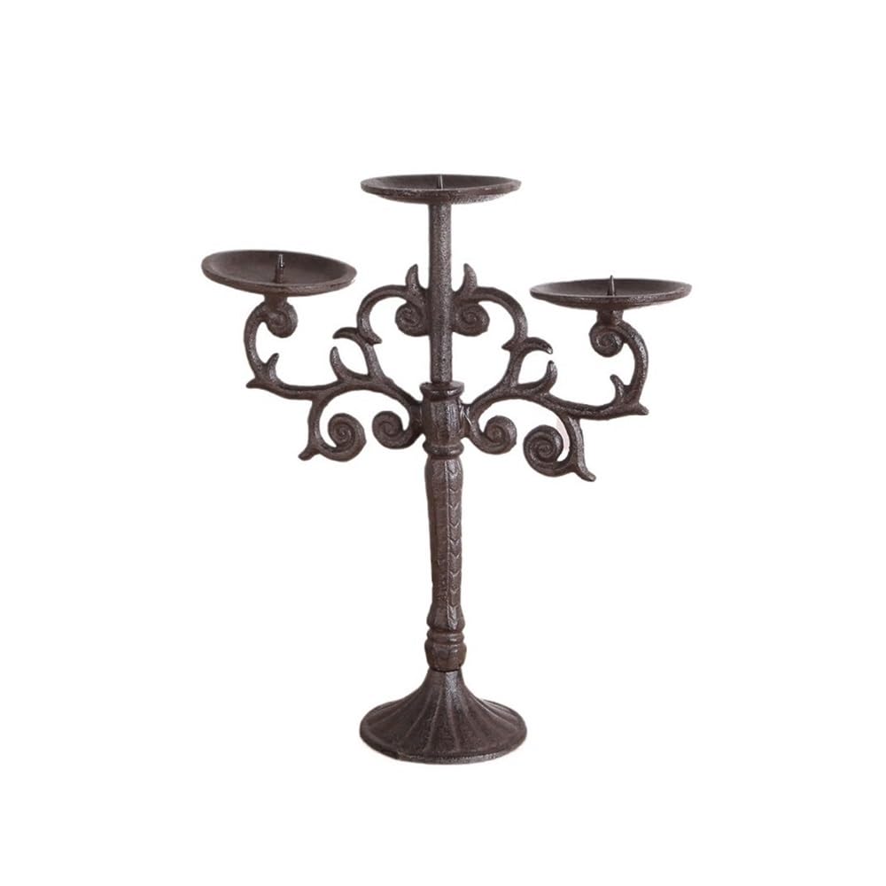 Candlestick Holder Vintage Three-head Candlestick Modern Decorative Centerpiece For Table Mantel Wedding Housewarming