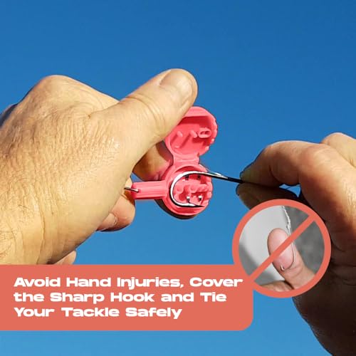 Image of HOOK-EZE Fishing Knot Tying Tool | Protect from Fish Hooks | Tie Fishing Knots Easily | Cool Gadgets for Fishermen | Ice Fly Fishing | Fishing Accessories for Beginner Anglers | Nail Knot Tool
