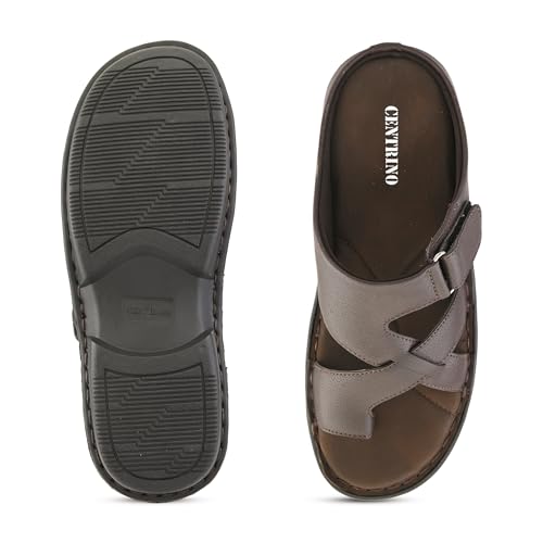 Image of Centrino Sandal for Men | Grip Insole for Stability | slippers for /sliders for men | mens sandals casual | sandals /slides for men |Modern Look with Straps | Comfortable Footwear (9264)