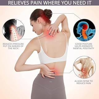 JMPOSE Posture Corrector for Back Support: Adjustable Shoulder Posture Brace for Men and Women (Beige, Large/X-Large)