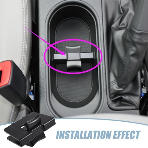 Insertor para portavasos de carro 3.15 x 2.32 pulg ABS negro miniatura 6