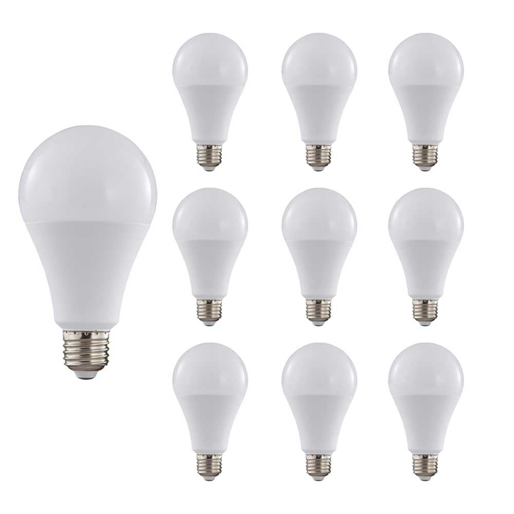Paquete de 3/10 Bombillas LED E27 de 18 W, luz Diurna Blanca fría de 6500 K, 1800 LM, Equivalente a 80 W, lámpara LED de Ahorro de energía de Alta Potencia de Aluminio Revestido de plástico