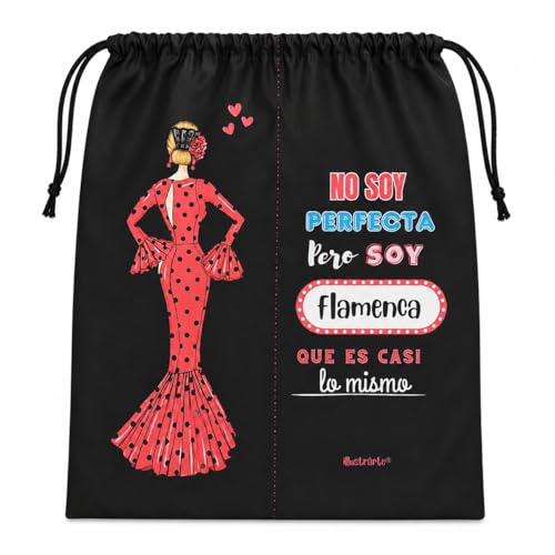 illustrArte Bolsa Zapatos Flamenca María Rojo 40 x 40 cm