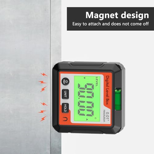 Medidor digital de ángulos con base magnética miniatura 5