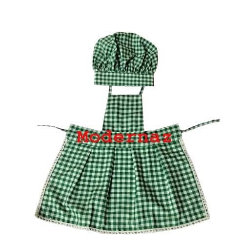 MODERNAZ Unesex baby chef apron | cute baby cook/chef costume photography prop newborn infant hat apron chef clothes (green check) (B0CYGMH161) Amazon Price History, Amazon Price Tracker