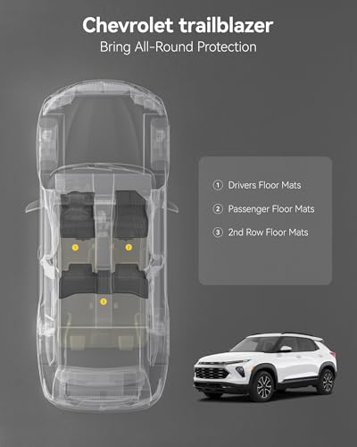 Image of 3W Floor Mats for Chevrolet Trailblazer 2021-2026 (AWD Only)