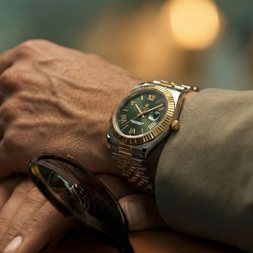 Image of Carlton London Charles Men Analog Watch, Round Dial, Stainless Steel Strap, Quartz Movement, 40 mm Case, Premium Thick Design, 30M Water Resistant, Formal Casual Wear