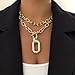 CSIYANJRY99 Gold Layered Necklaces for Women Chunky Trendy Stack Chain Necklace Dainty Retro Toggle Clasp Cuban Chain Necklaces 2025
