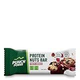 PUNCH POWER – Barre Protéinée Protein Nuts Bar – 6,8g Proteine – Riche En Proteine – Texture Croquante – Barre Protéinée 40g – Fruits Rouges Cacahuètes Noix De Cajou – Sans Colorant Sans Conservateur