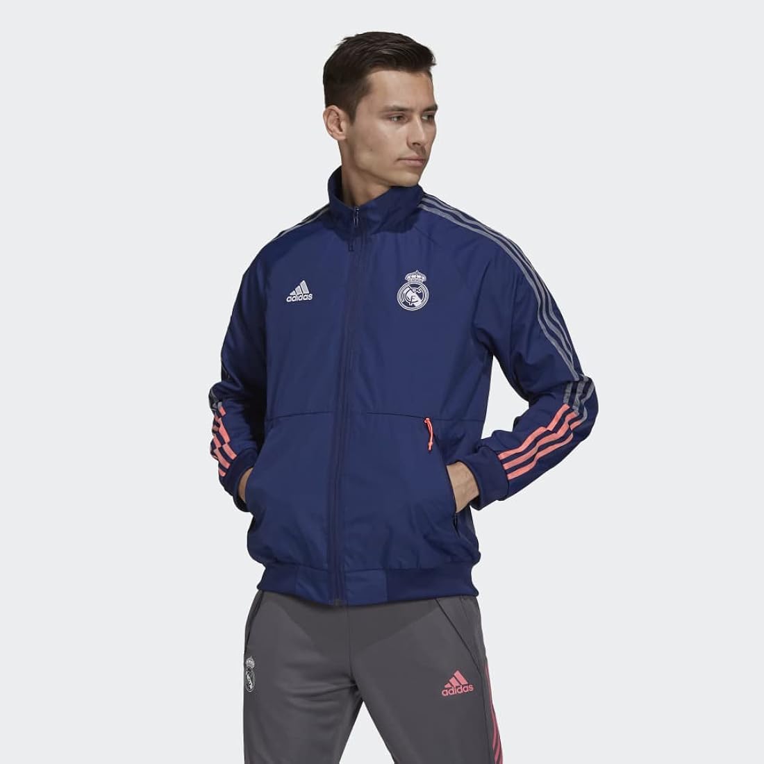 Buy Adidas 2020-21 Real Madrid Anthem Jacket - Navy 2XL at Amazon.in